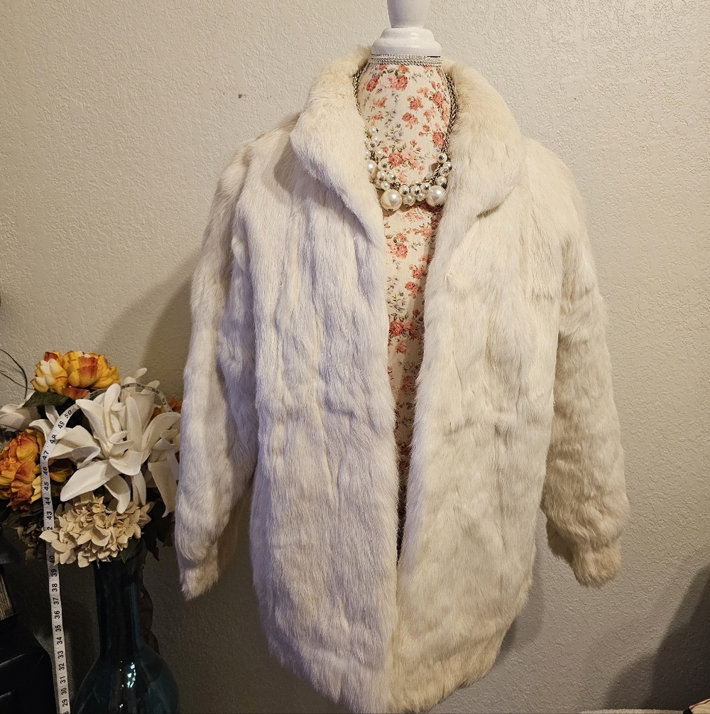 Elegant Cream Fur Coat